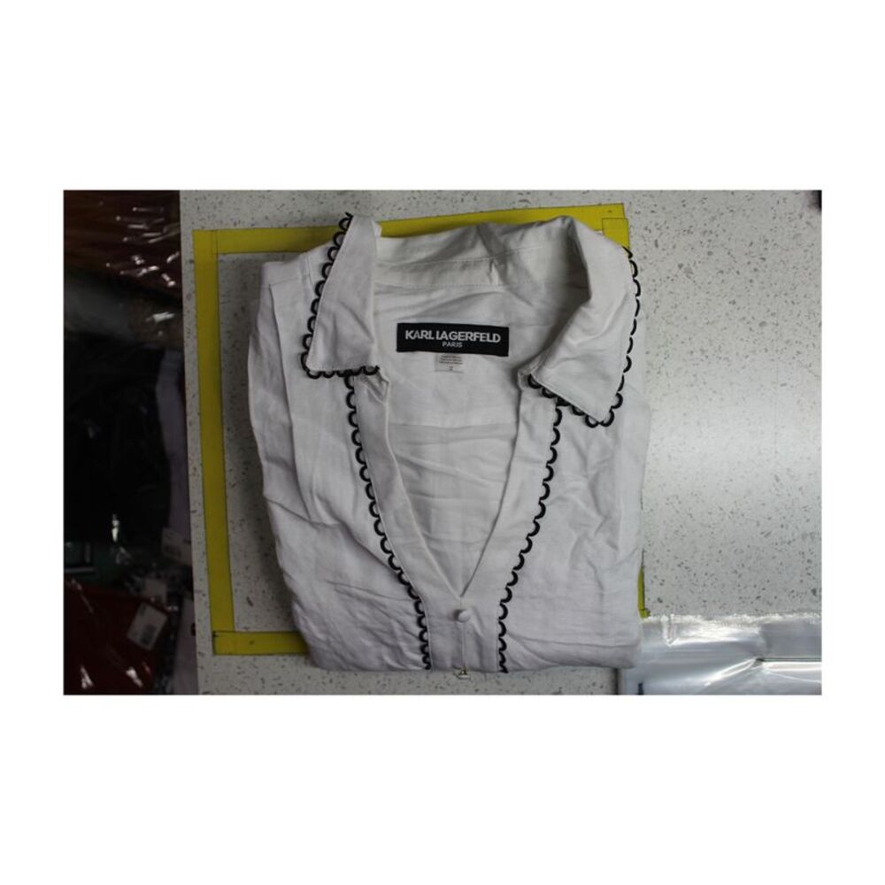 Karl Lagerfeld Womens Linen Blend Shirt Dress, , 12, DM - Picture 2 of 2